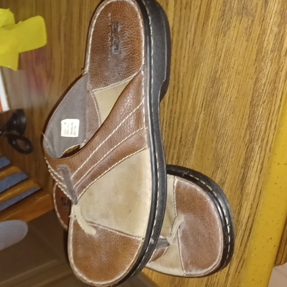 Stacy Adams SAO Sandal Men's Leather Flip Flop Sz US 11, brown - Picture 2 of 4